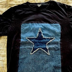 Mens diesel denim star t shirt